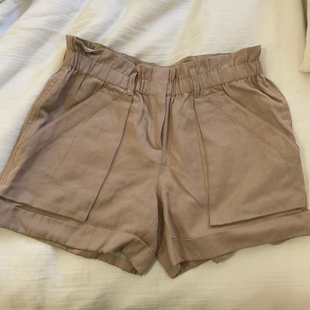 BCBGMAXAZRIA mini paper bag shorts